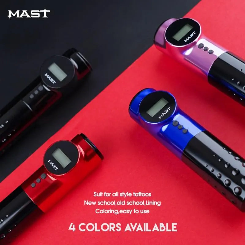 Mast Archer Max Wireless Tattoo Pen – Includes Charging Cable & 2 Protective Cases