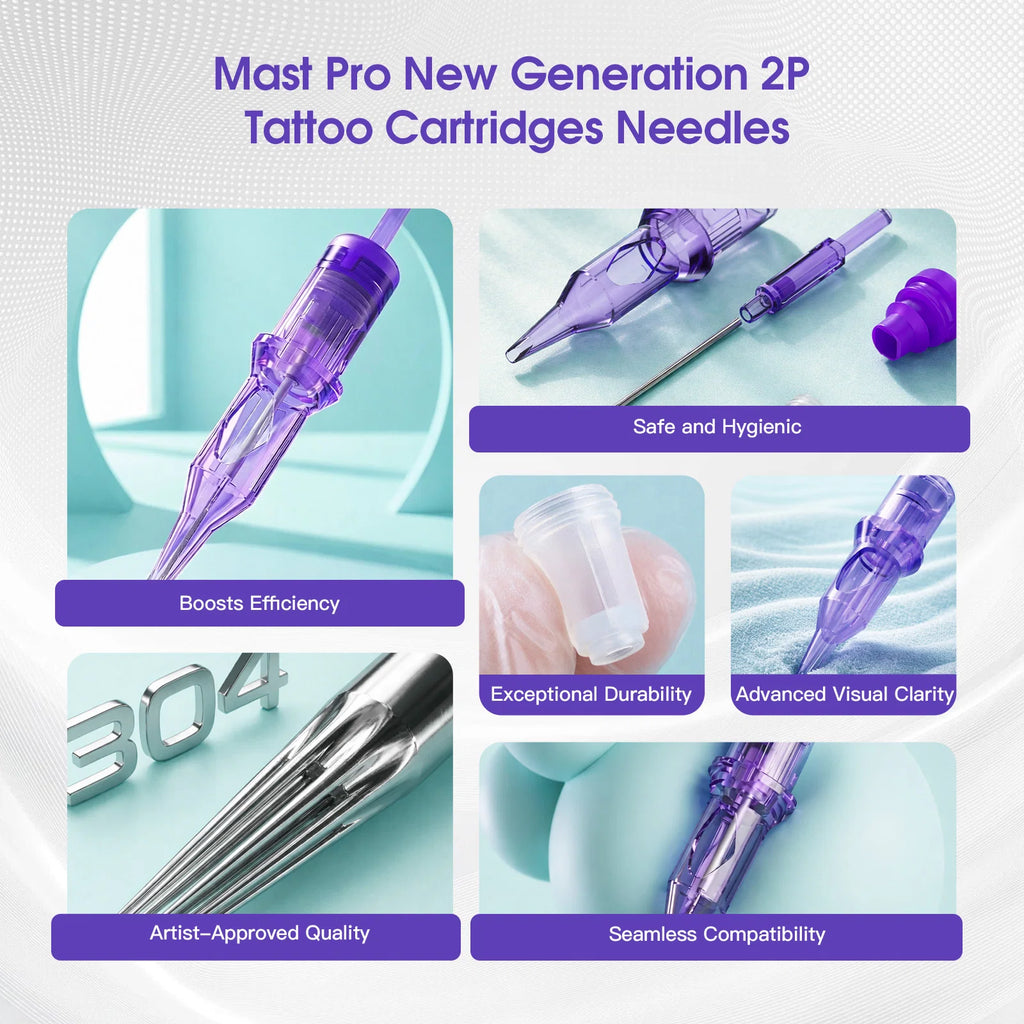 Mast Pro Tattoo Cartridge Needles 1005RL- 0.3MM Round Liner- Box of 20