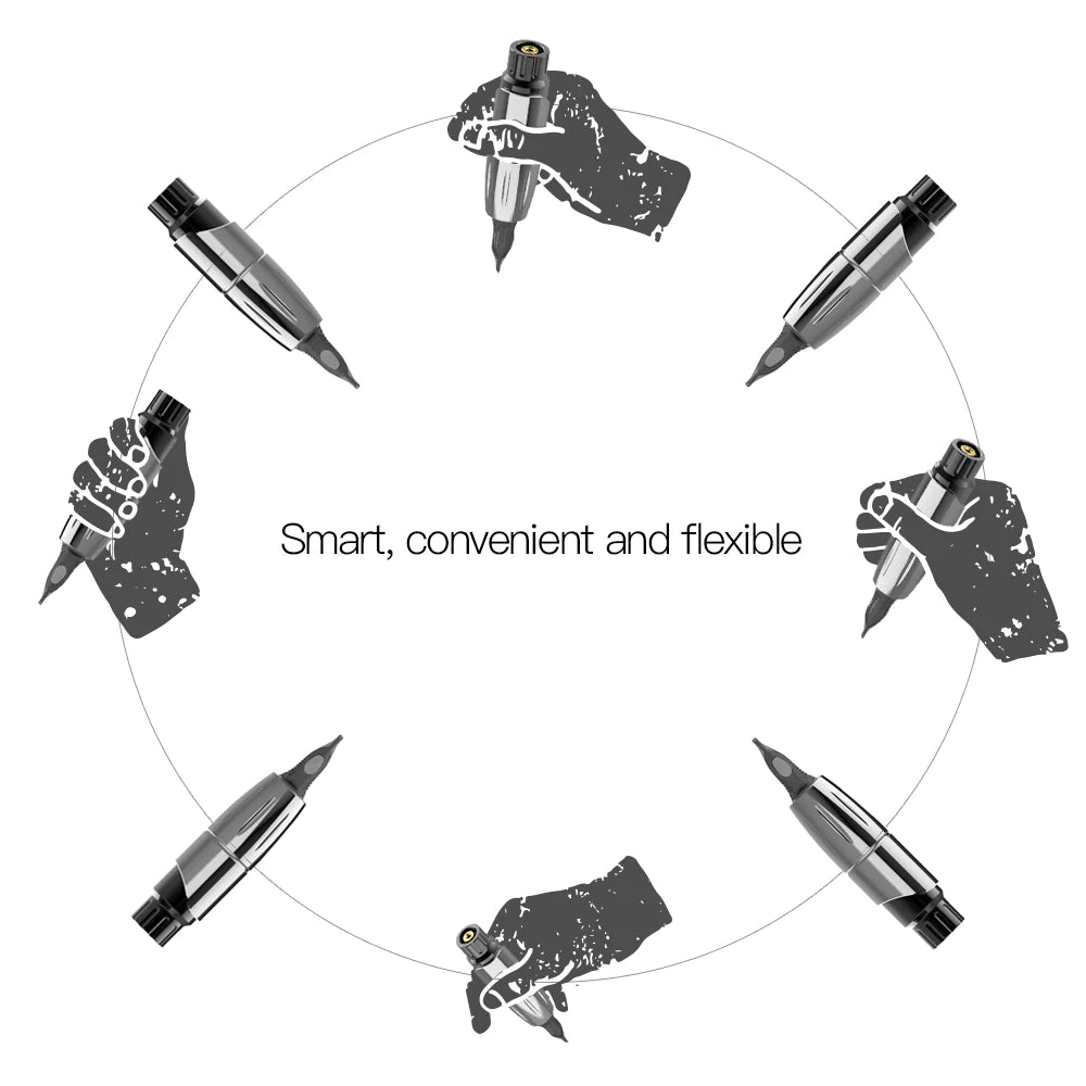 Mast Tour Tattoo Machine – Black, Wired Rotary Tattoo Pen Machine with Cable | Requires Separate Power Supply