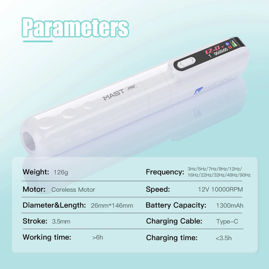 MAST Y22 PRO | WIRELESS PMU PEN MACHINE WITH BLUETOOTH