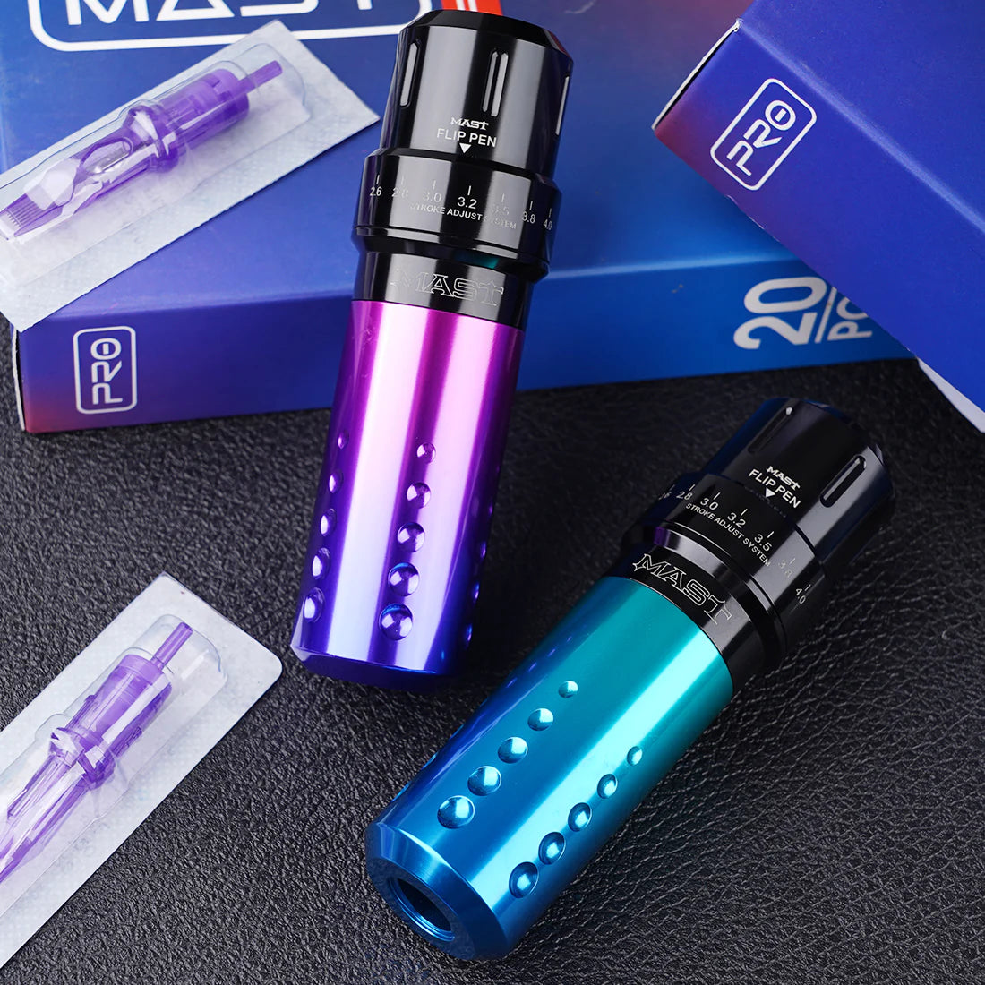 Mast Flip Rotary Tattoo Pen Machine 2.6-4.0mm Stroke Length Custom Motor Supply