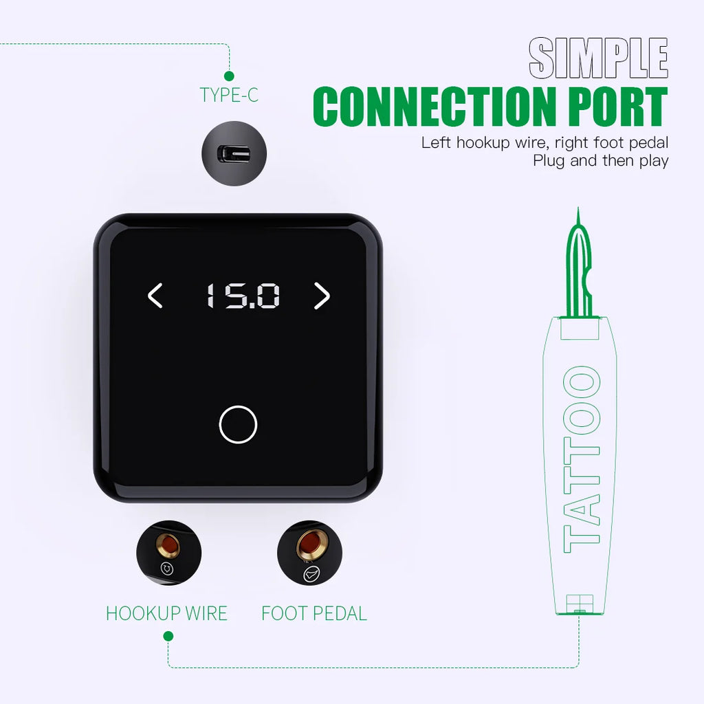 Mast Dragonhawk Tattoo Power Supply Dual Mode Start-Up for Tattoo Machines