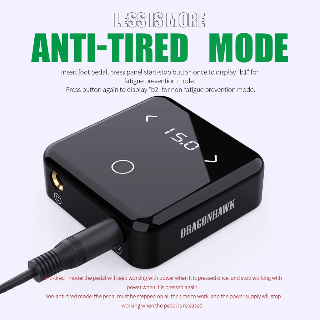 Mast Dragonhawk Tattoo Power Supply Dual Mode Start-Up for Tattoo Machines