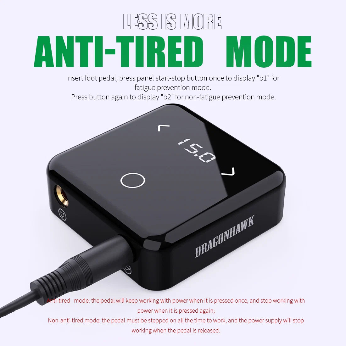 Mast Dragonhawk Tattoo Power Supply Dual Mode Start-Up for Tattoo Machines