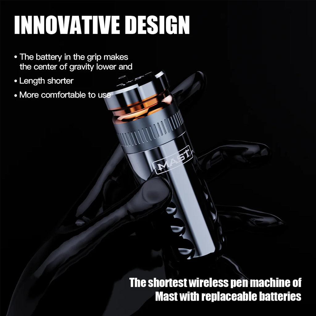 Mast Racer Wireless Tattoo Pen Machine | Cordless Rotary Tattoo & PMU Machine | Includes Charging Cable
