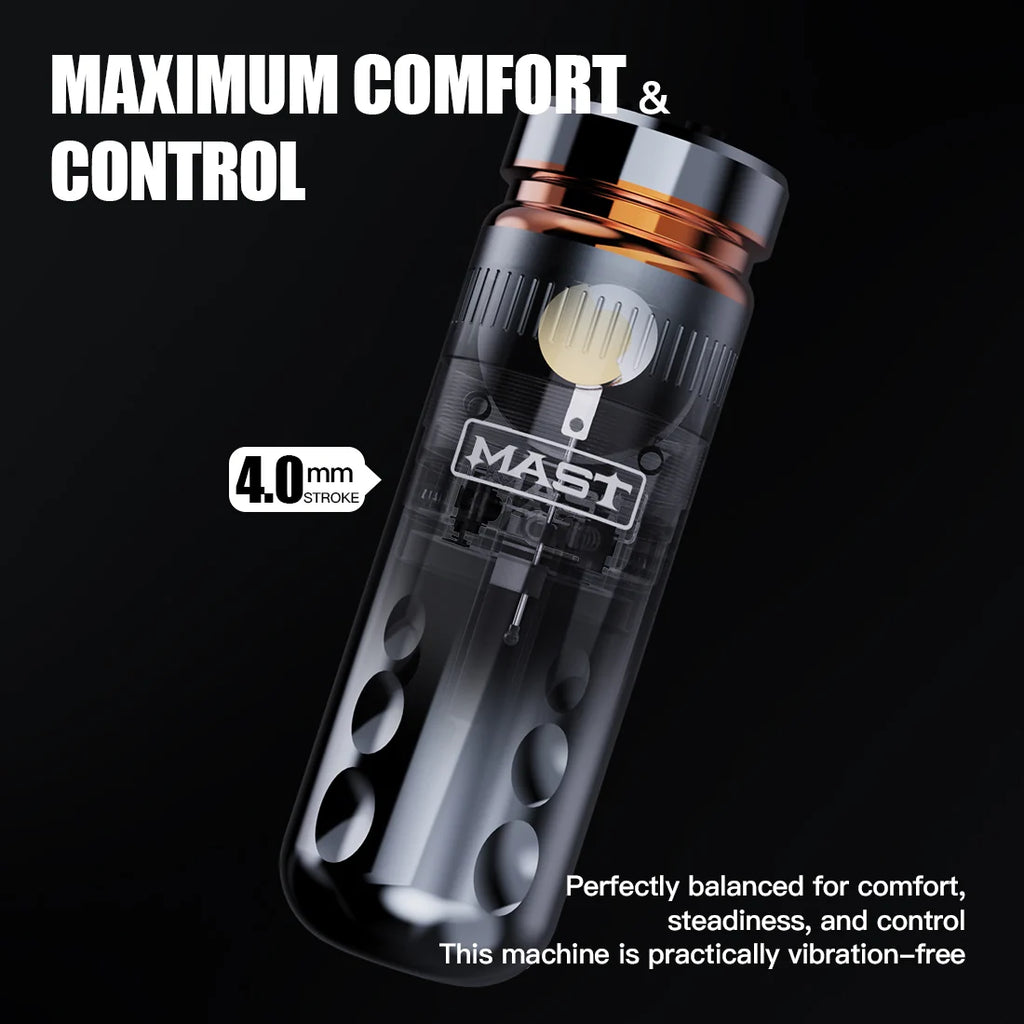 Mast Racer Wireless Tattoo Pen Machine | Cordless Rotary Tattoo & PMU Machine | Includes Charging Cable