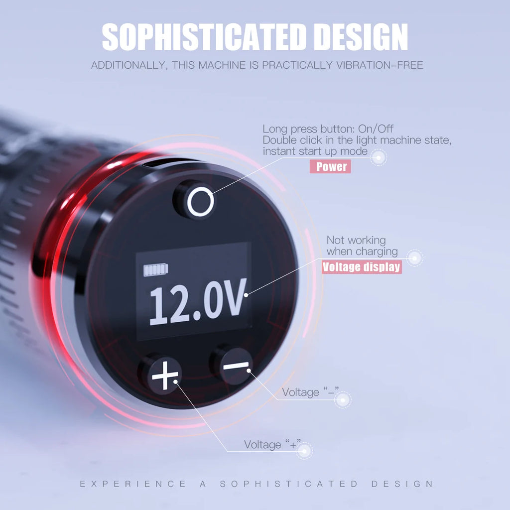 Mast Racer Wireless Tattoo Pen Machine | Cordless Rotary Tattoo & PMU Machine | Includes Charging Cable