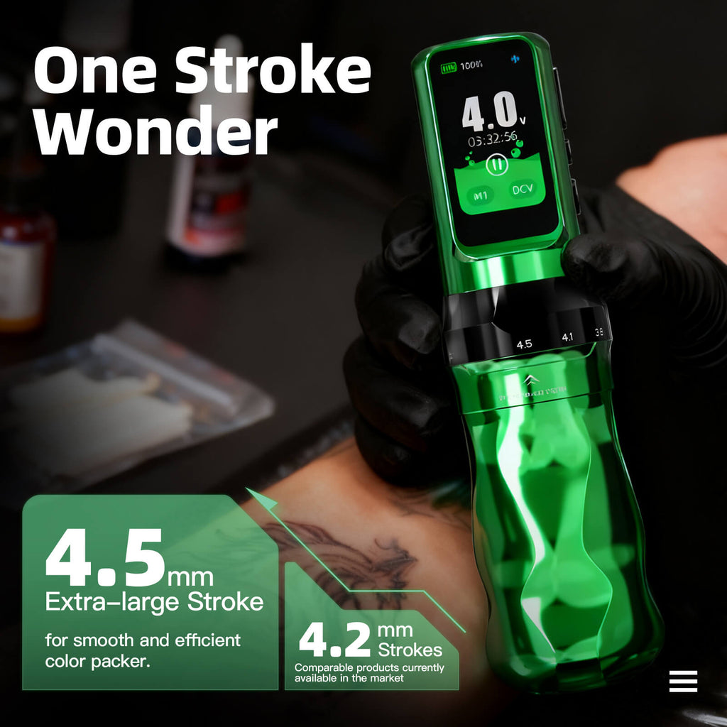 Dragonhawk Fold Pro Year of the Horse Edition Wireless Tattoo Machine Pen Kit – Professional Tattoo Kit Bundle