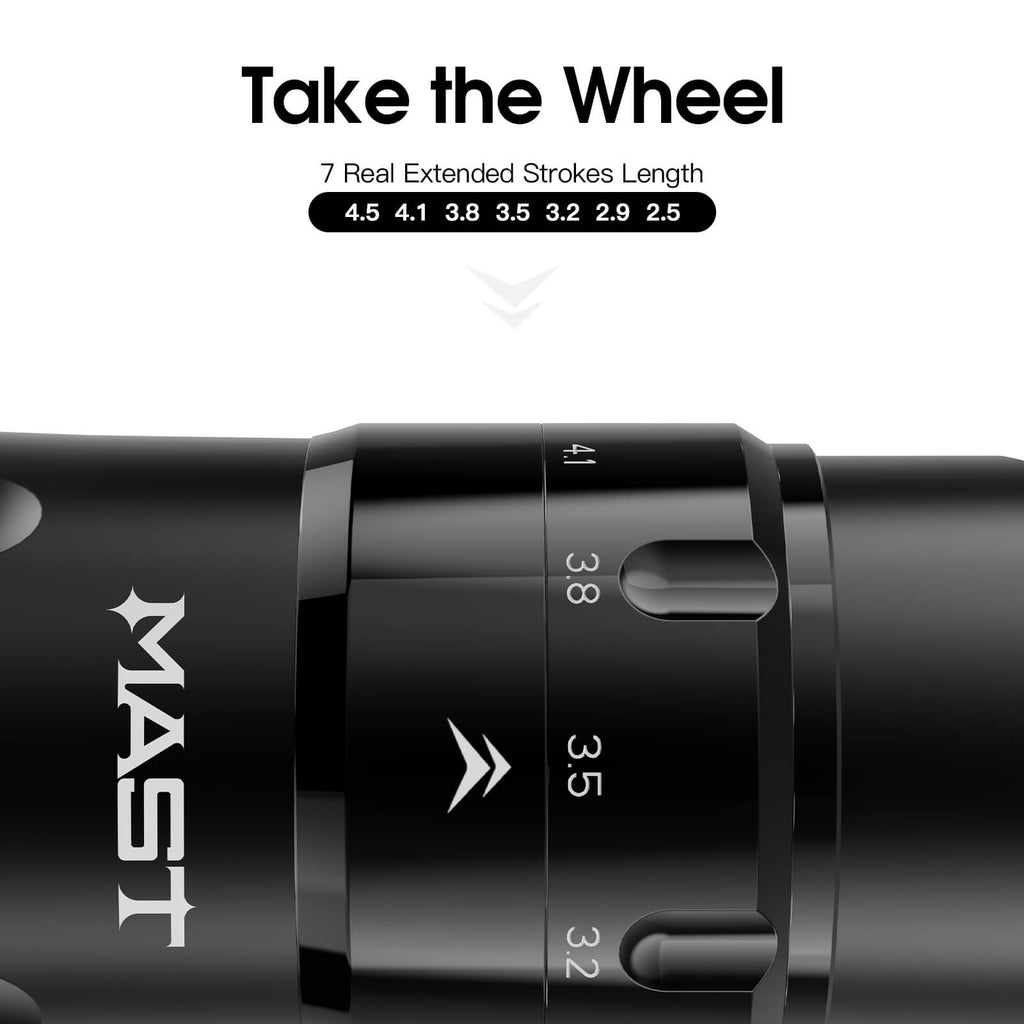 Mast Flip 4 Pro Wireless Tattoo Pen Machine – Extra Battery, Charging Cable, RCA Port & Cable