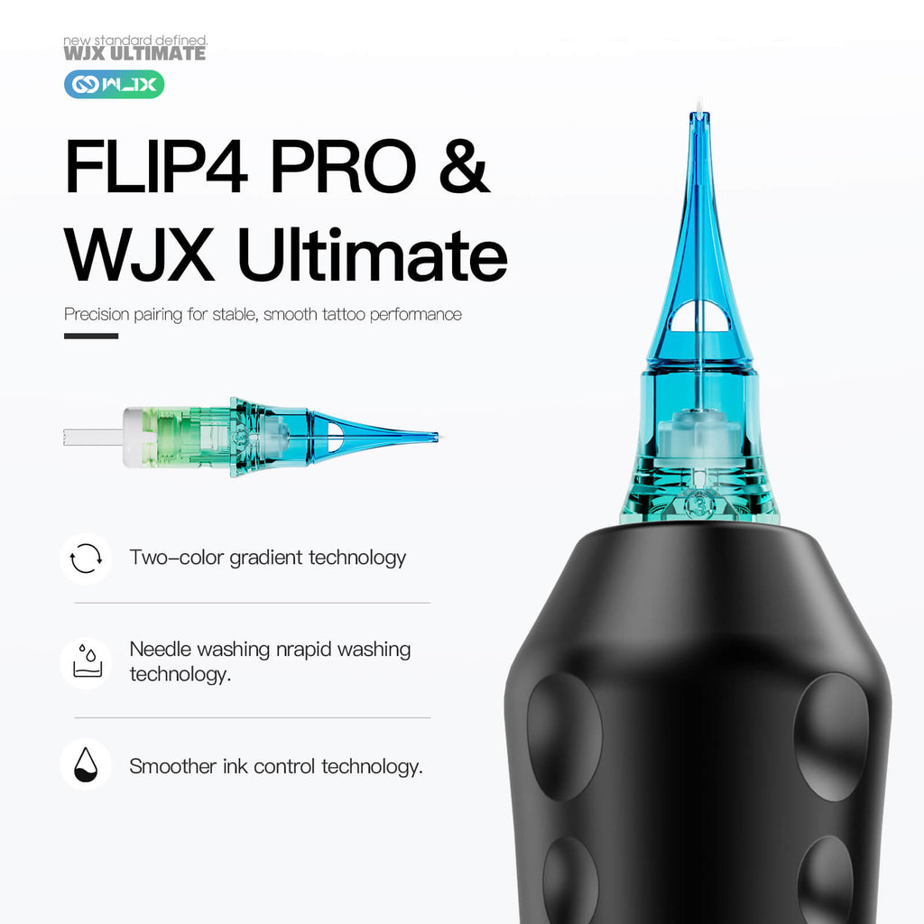 Mast Flip 4 Pro Wireless Tattoo Pen Machine – Extra Battery, Charging Cable, RCA Port & Cable