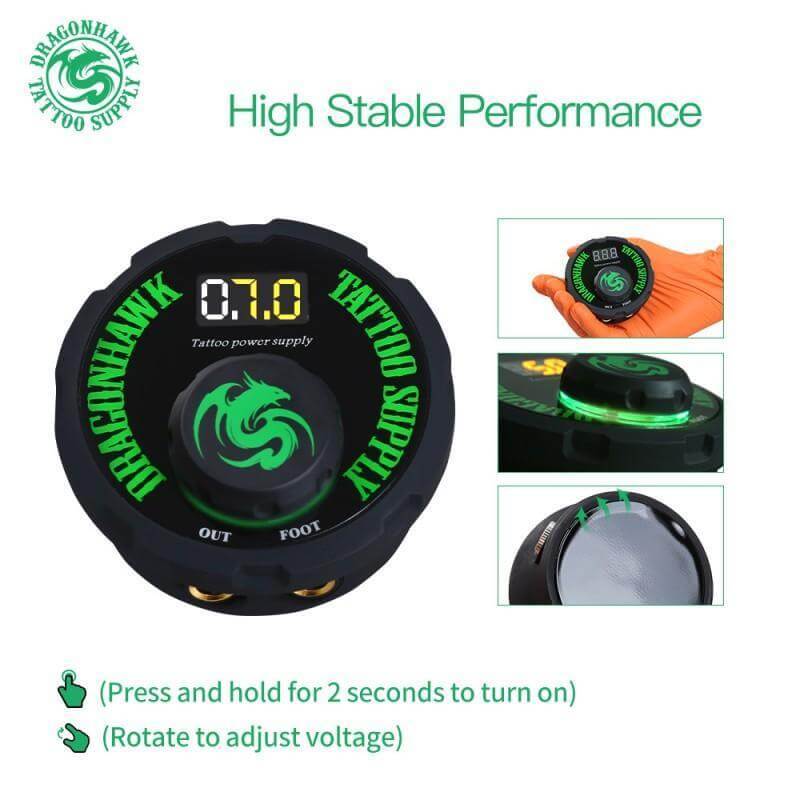 Mast Dragonhawk Airfoil Tattoo Power Supply for Tattoo Machine Tattoo Artists