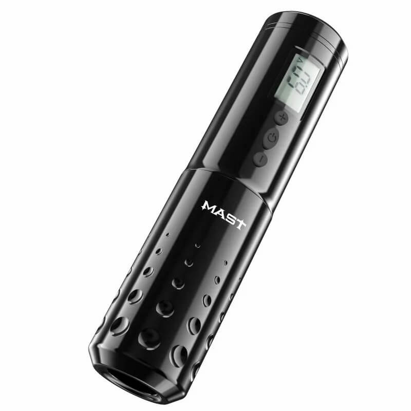 Mast Lancer Wireless Rotary Tattoo Pen – 2 Batteries, Charger, Charging Cable & 2 Cases