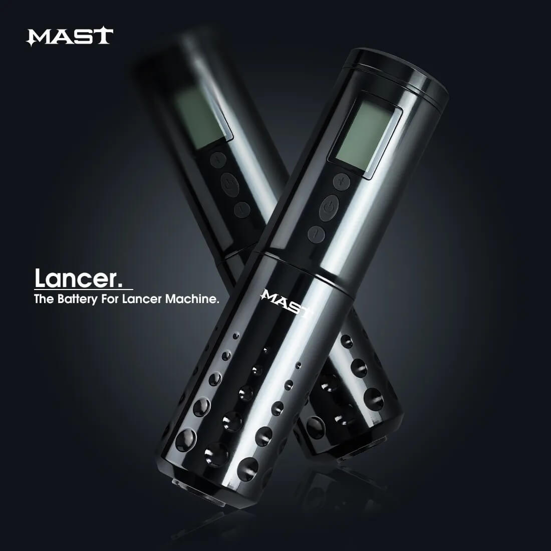 Mast Lancer Wireless Rotary Tattoo Pen – 2 Batteries, Charger, Charging Cable & 2 Cases