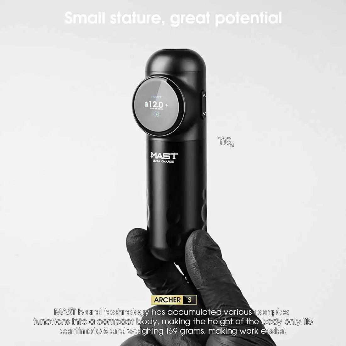 Mast Archer S Wireless Tattoo Machine - Purple Black | 4.2mm Stroke & MCORE Motor