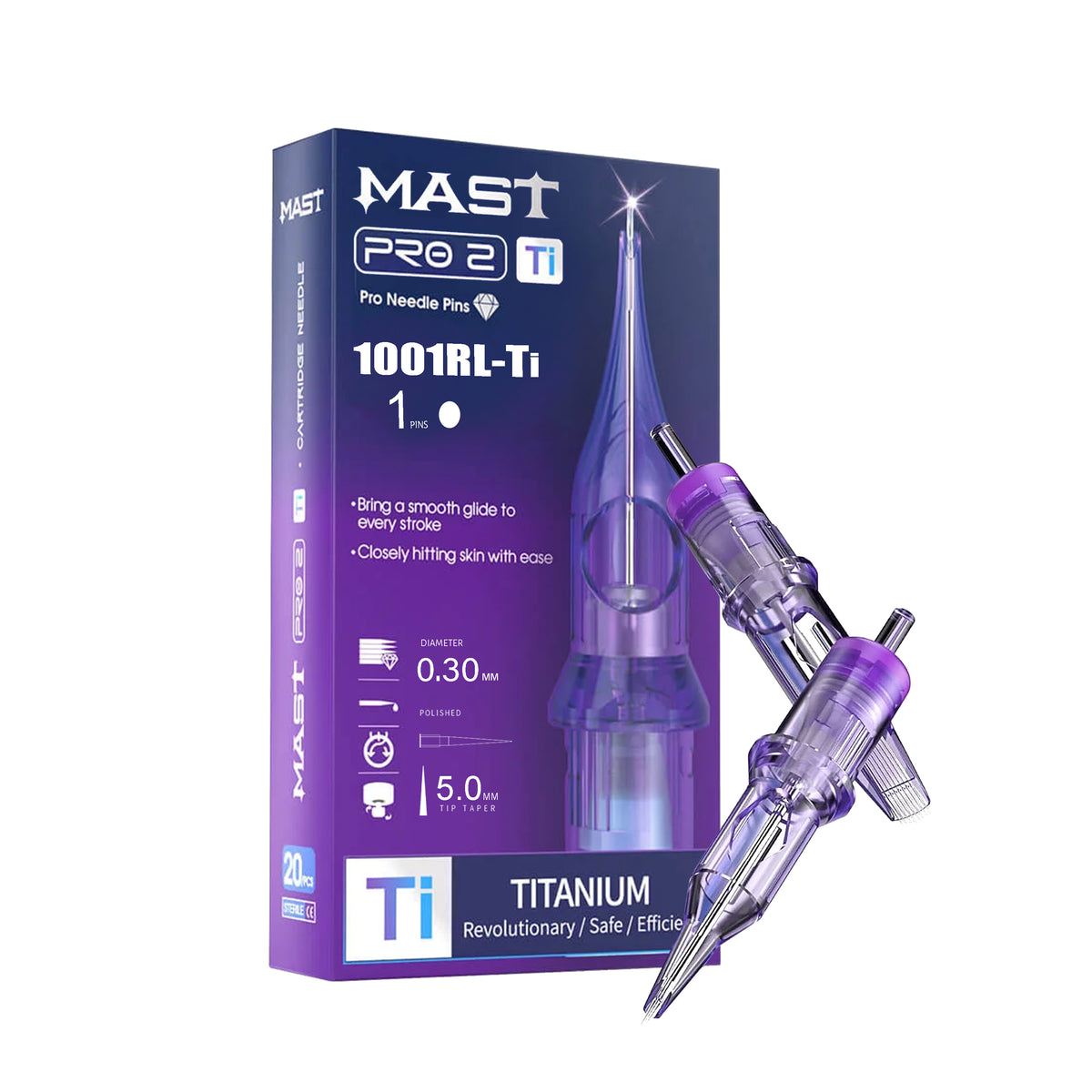 Mast Pro2 Ti Series Tattoo Cartridge Needles 1001RL - Box of 20