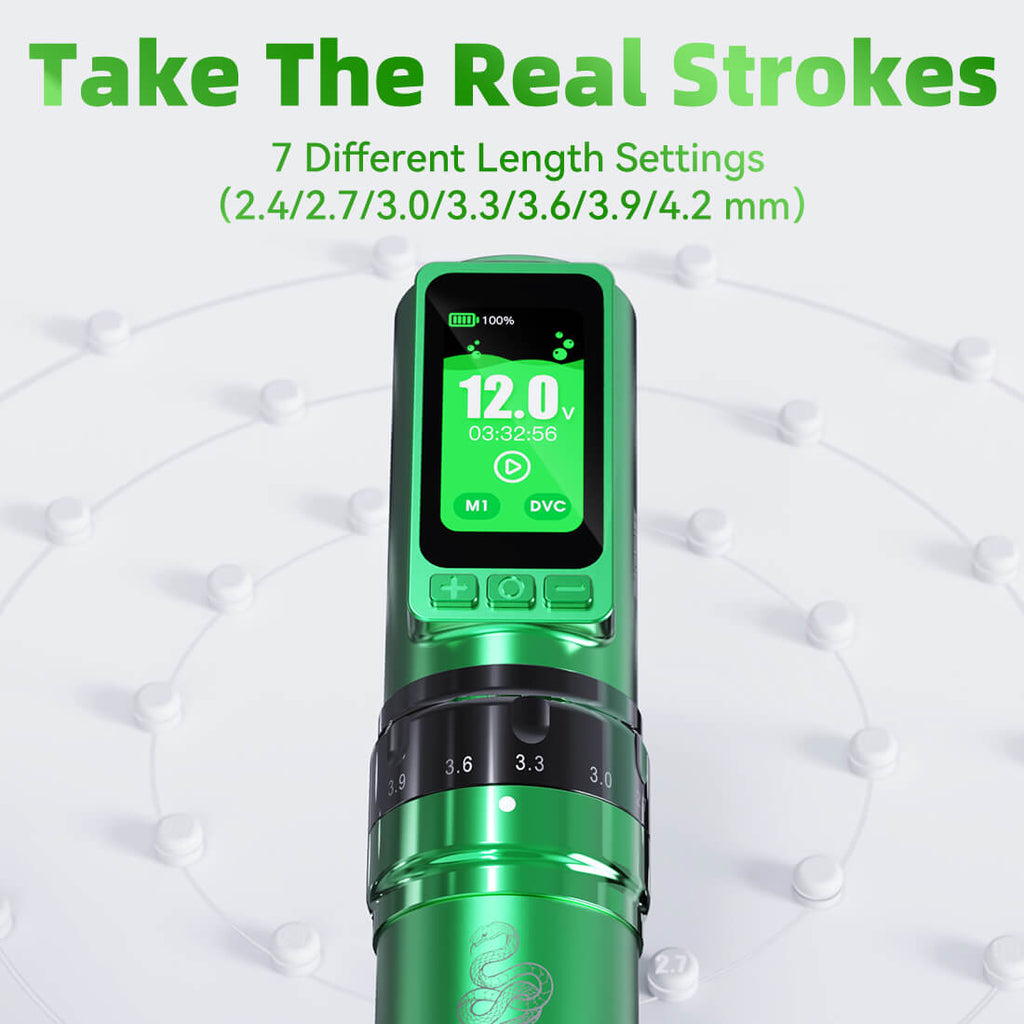 Dragonhawk Fold Pro Year of Snake Edition Wireless Tattoo Machine Pen – Professional Tattoo Kit