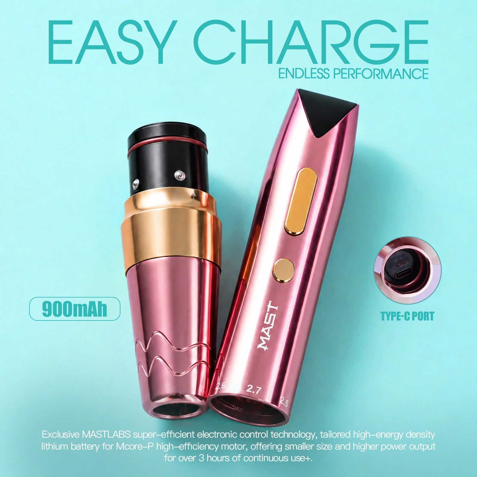 MAST P60 | WIRELESS PMU PEN MACHINE WITH 2.2MM–3.2MM ADJUSTABLE STROKES