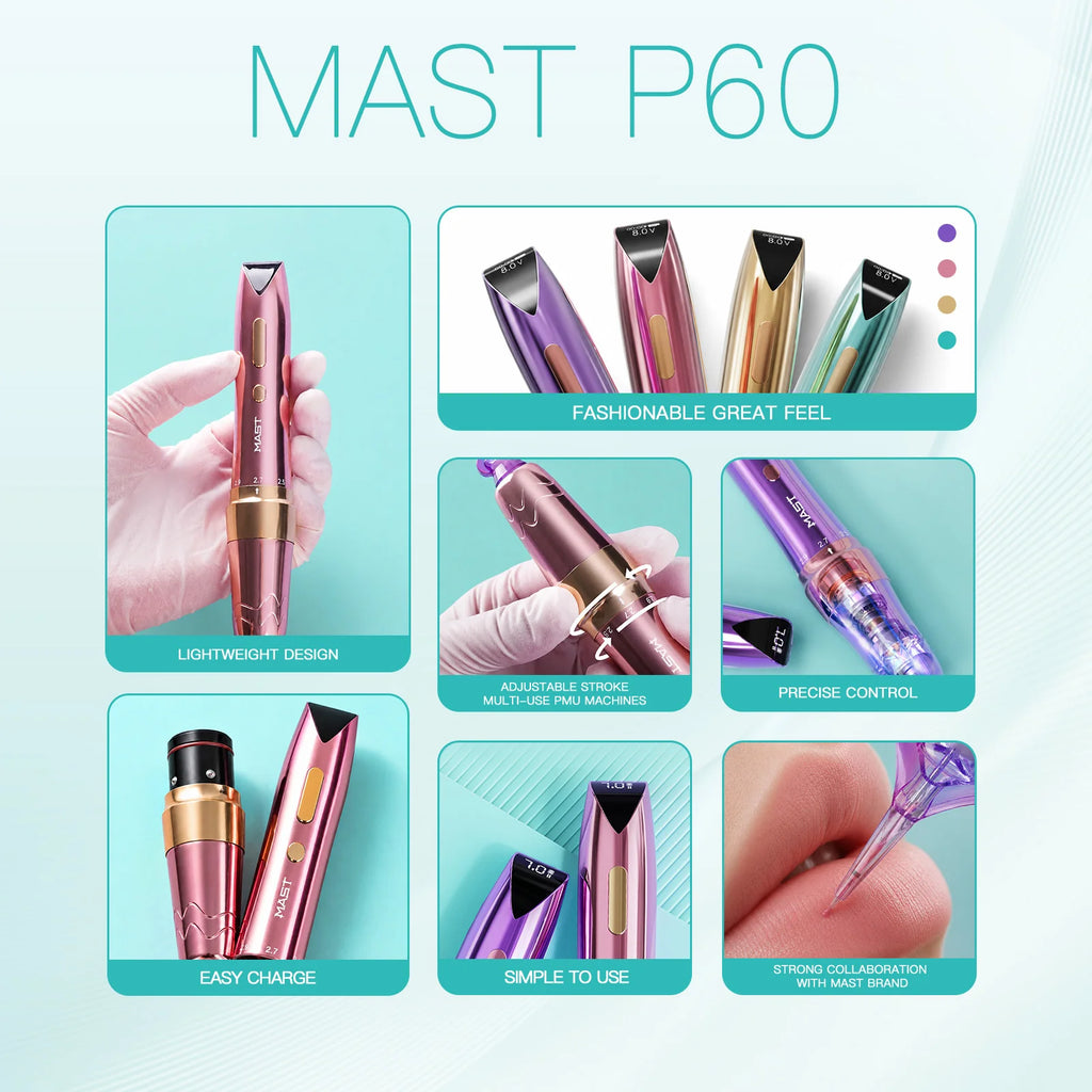 MAST P60 | WIRELESS PMU PEN MACHINE WITH 2.2MM–3.2MM ADJUSTABLE STROKES